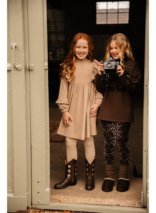 The littlecuties - Dress Delphine - Rib beige