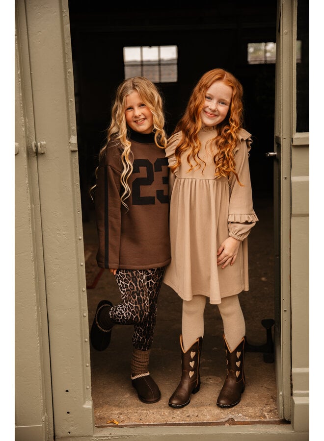 The littlecuties - Dress Delphine - Rib beige