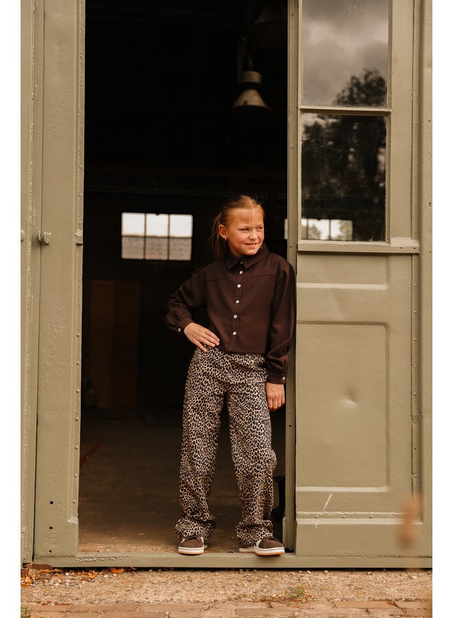 The littlecuties - Pants Jo - Denim leopard
