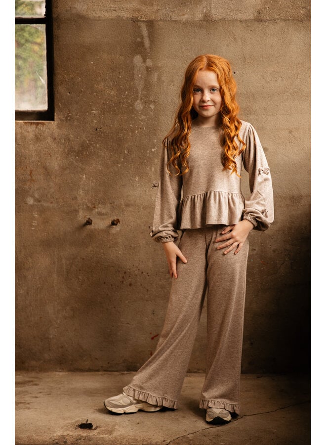 The littlecuties - Pants Liana - Beige melange