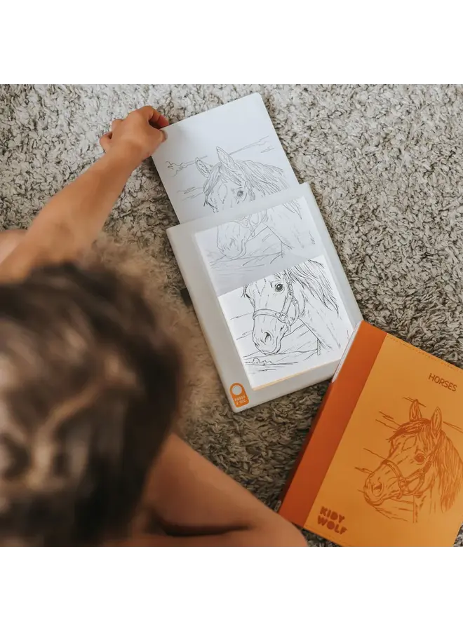 Kidywolf - Kidydraw-pad refill - Horses 8+