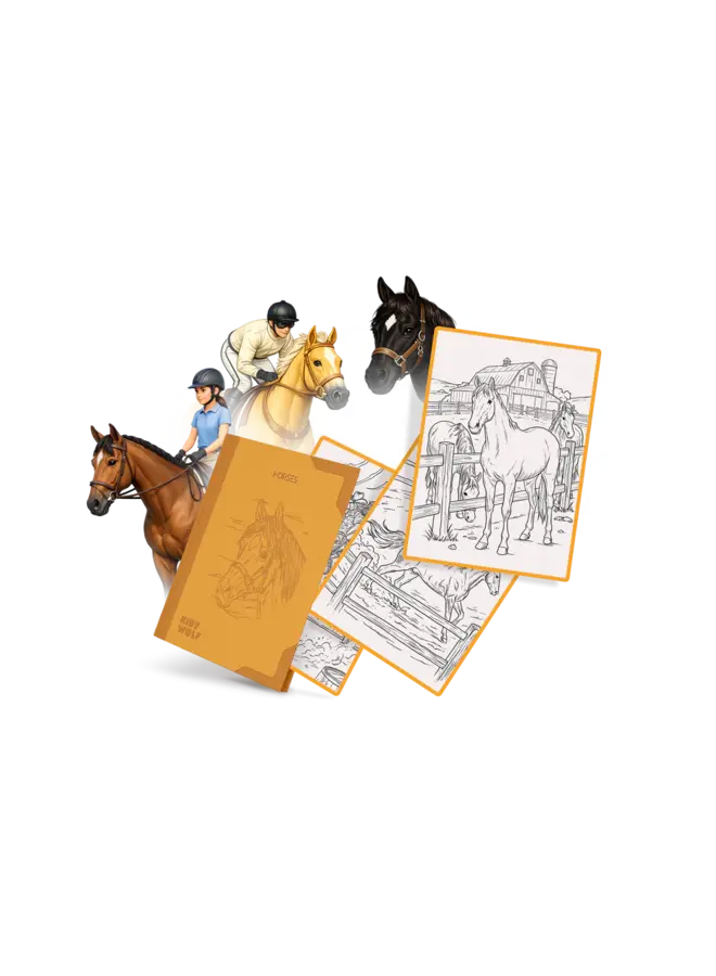 Kidywolf - Kidydraw-pad refill - Horses 8+