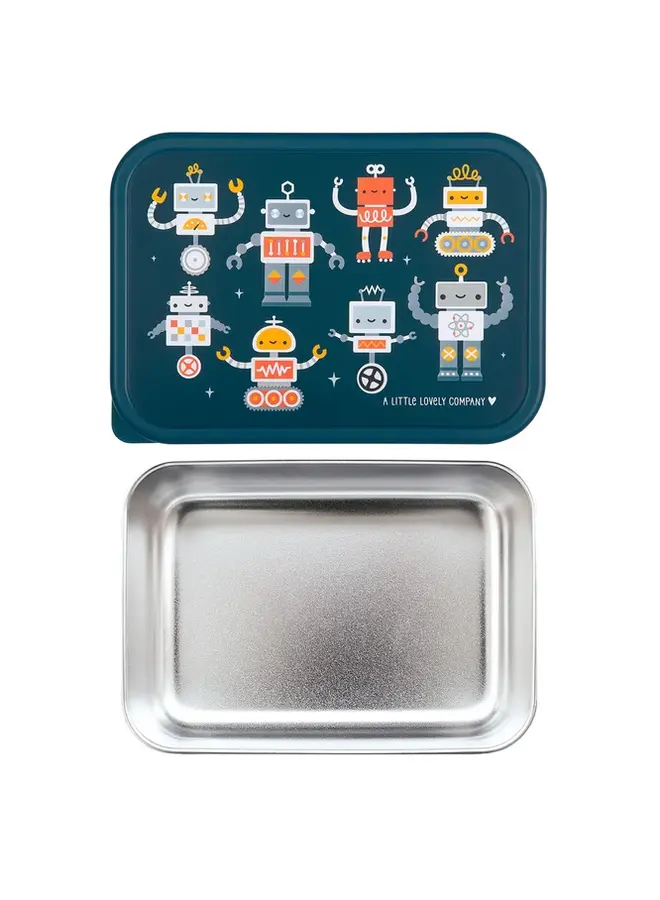 A Little Lovely Company - RVS lunch box - Robots