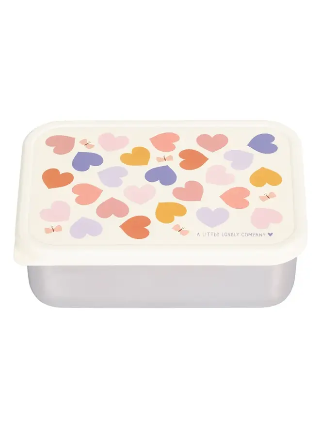 A Little Lovely Company - RVS lunch box - Hartjes