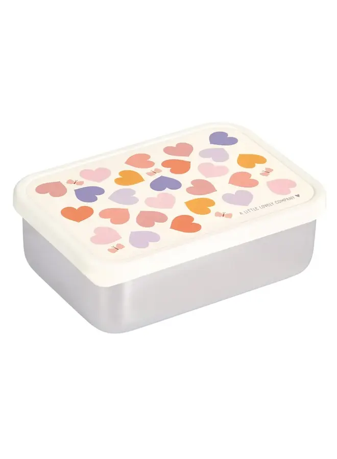 A Little Lovely Company - RVS lunch box - Hartjes