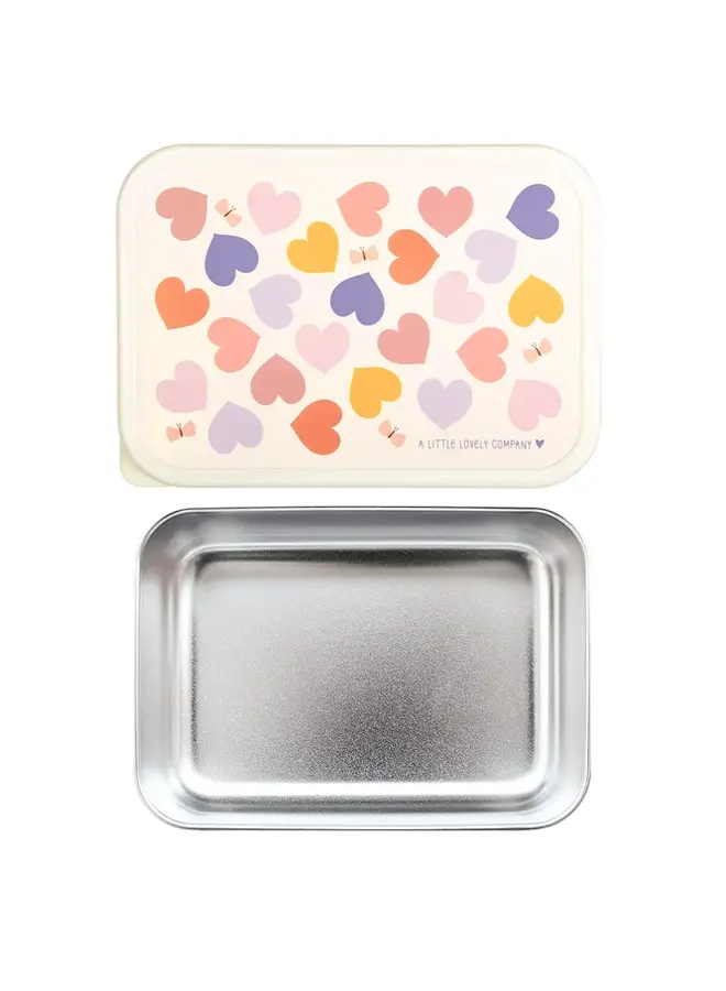 A Little Lovely Company - RVS lunch box - Hartjes
