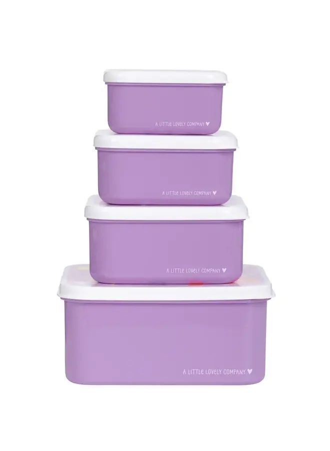 A Little Lovely Company - Lunch & snack box set - Prinsessen
