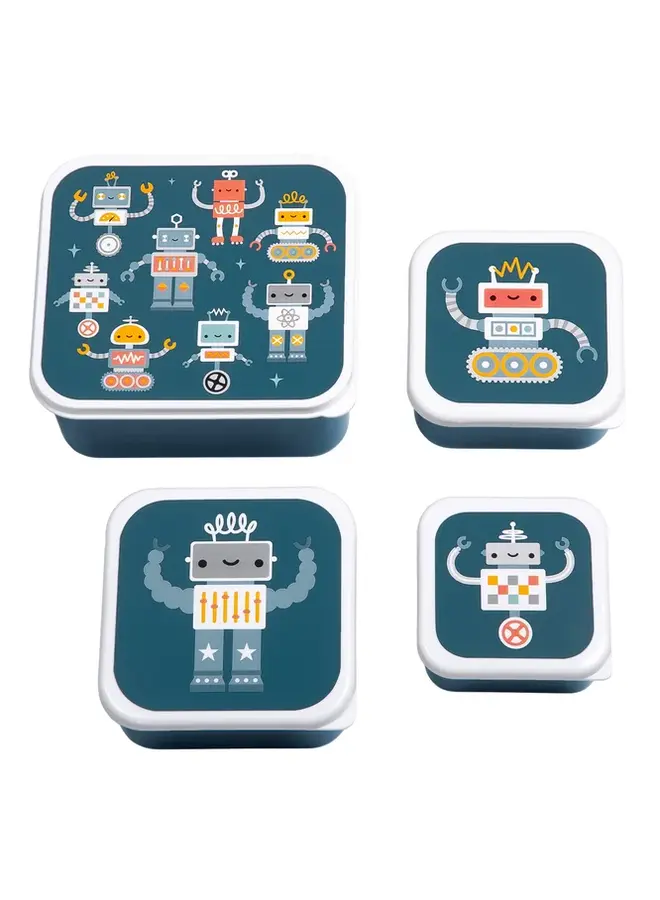 Lunch & snack box set - Robots