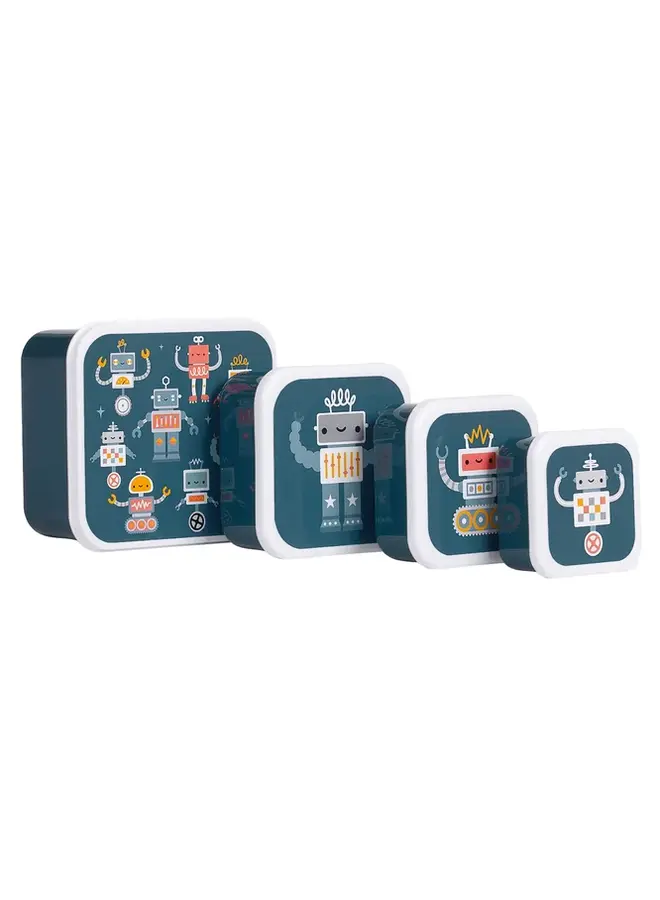 A Little Lovely Company - Lunch & snack box set - Robots