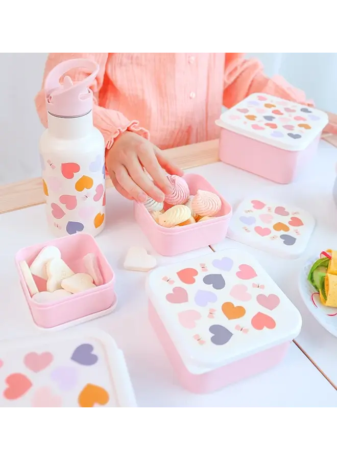 A Little Lovely Company - Lunch & snack box set - Hartjes