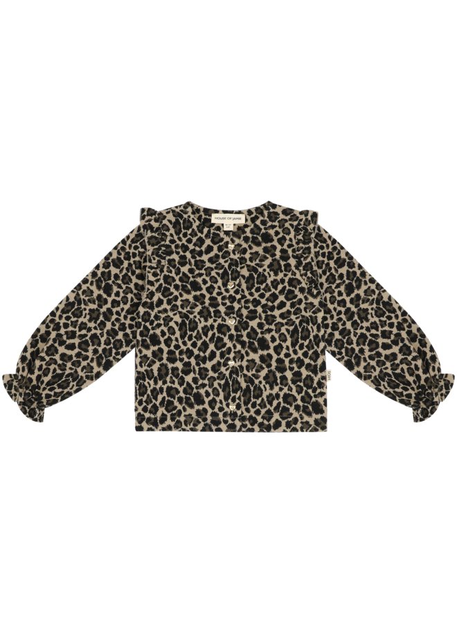 House of Jamie - Preppy cardigan - Leopard moonlight