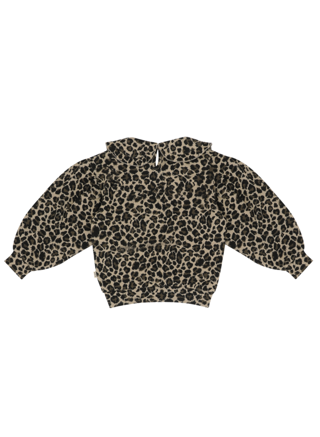 House of Jamie - Balloon collar sweater - Leopard moonlight