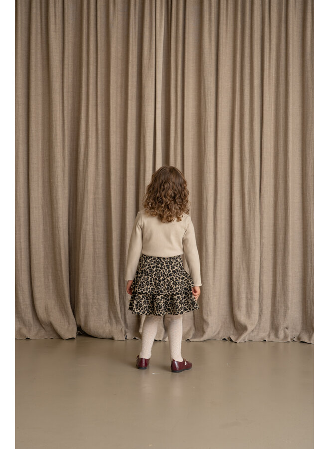 House of Jamie - Ruffled skirt - Leopard moonlight