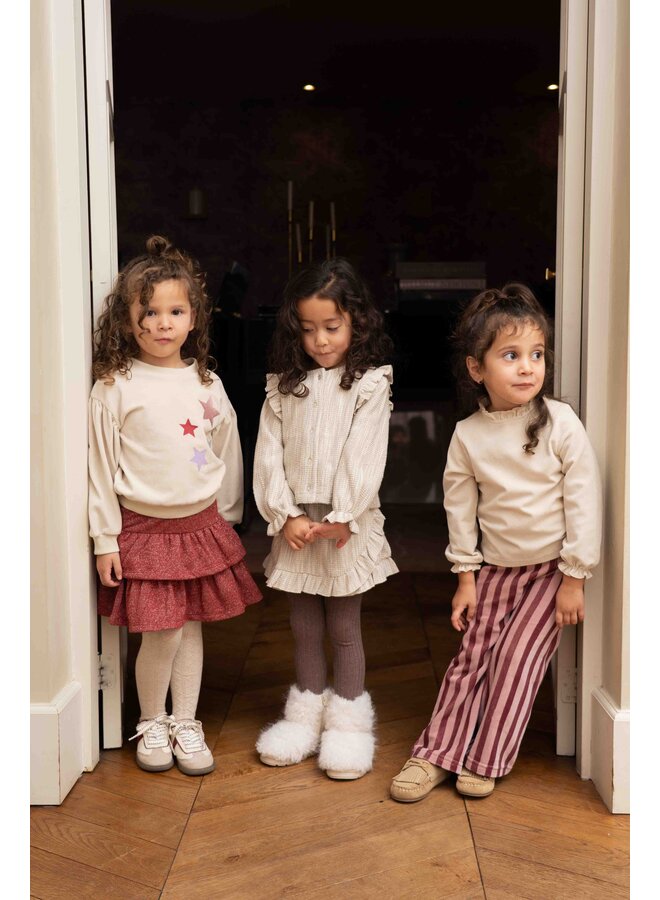 House of Jamie - Ruffled skirt - Ruby sparkle