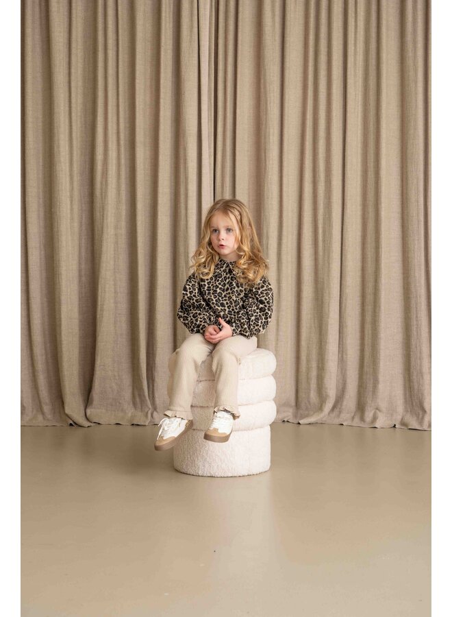 House of Jamie - Balloon collar sweater - Leopard moonlight