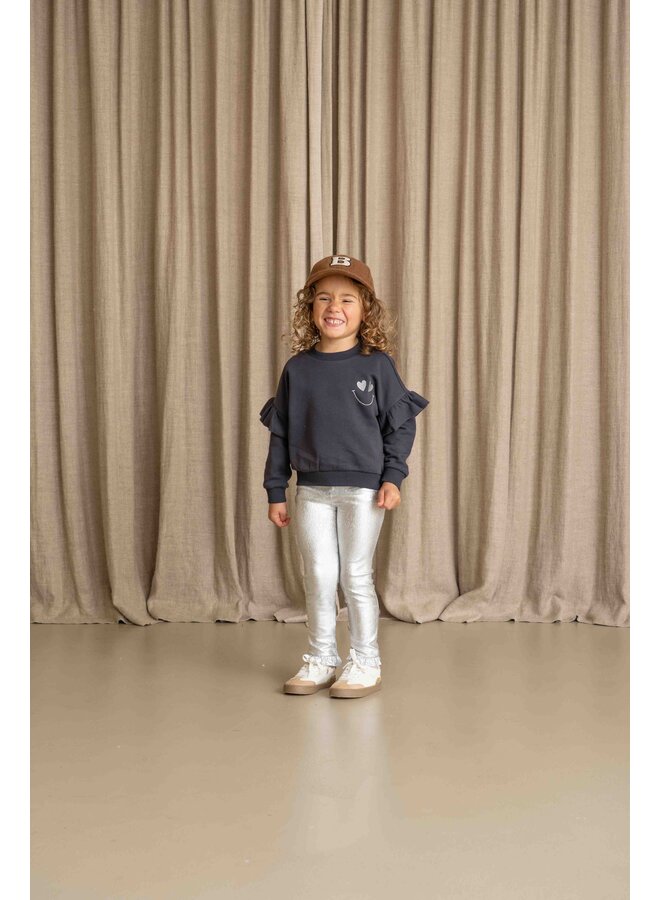 House of Jamie - Frill sweatshirt - Sapphire