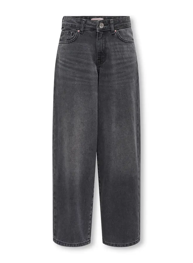 Gianna-ella baggy straight denim - Washed black