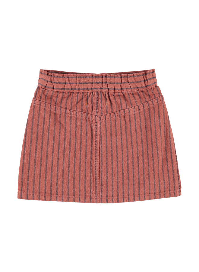 Piupiuchick - Short skirt - Bordeaux w/ black stripes