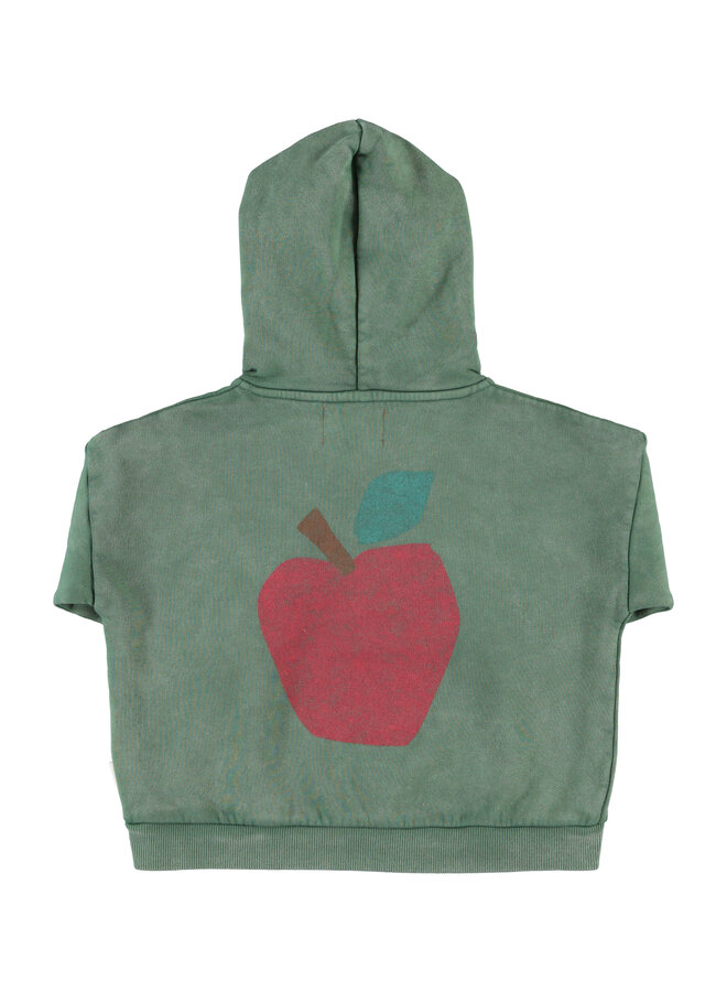 Piupiuchick - Hoodie - Green w/ apple print