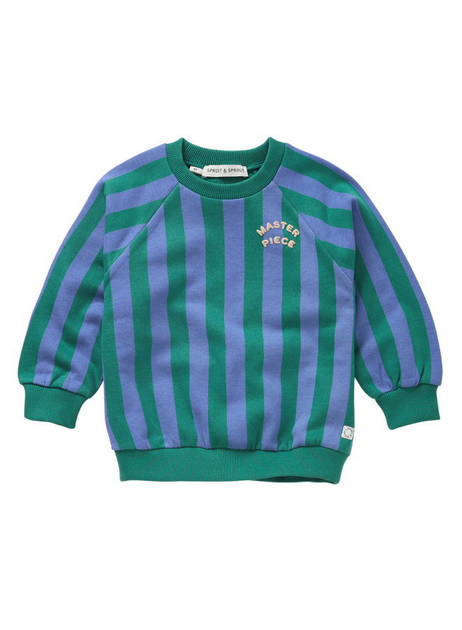 Sweatshirt block stripes - Deep green
