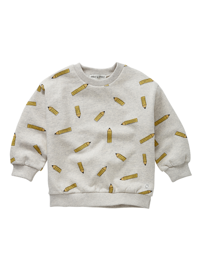 Sweatshirt pencils colour print - Grey melee