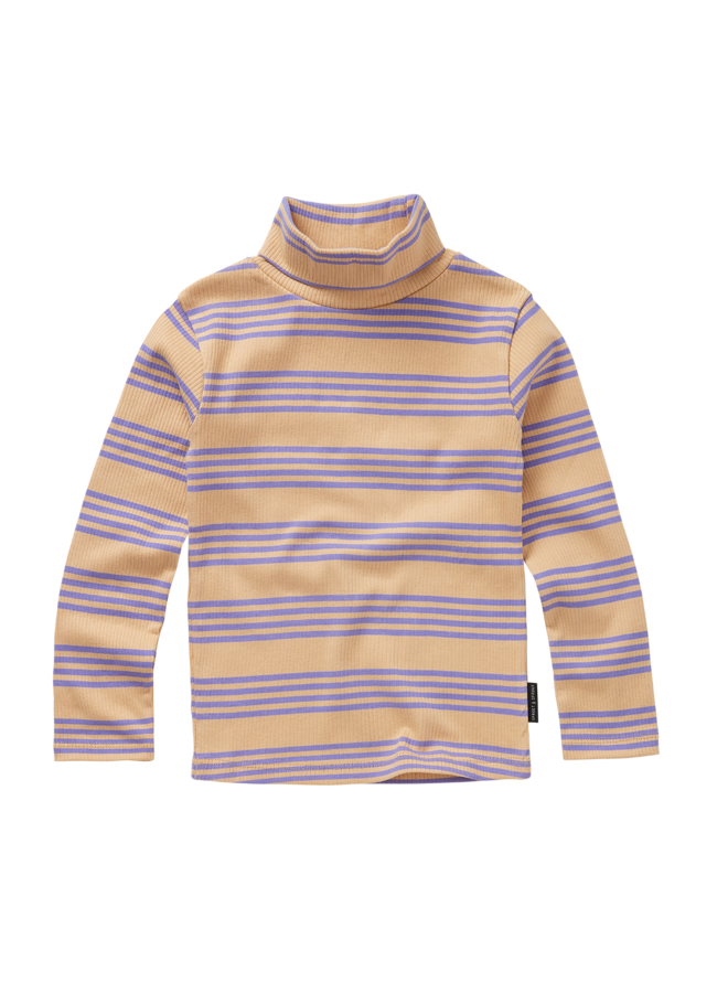 Sproet & Sprout - Rib turtle neck stripes - Sand