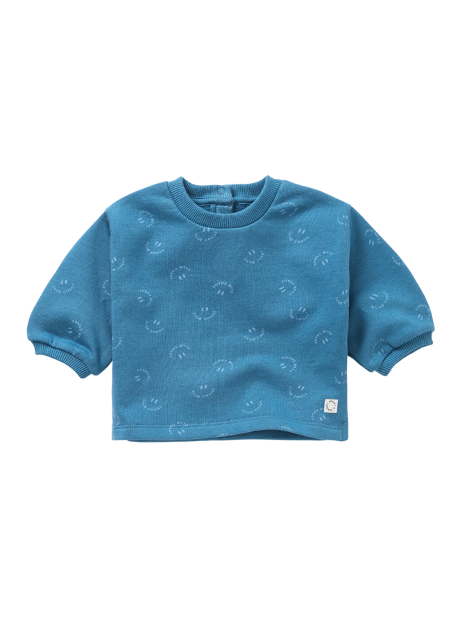 Baby sweatshirt club chaos print - Chalkboard blue