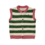 Sproet & Sprout - Knitted vest stripes - Deep green