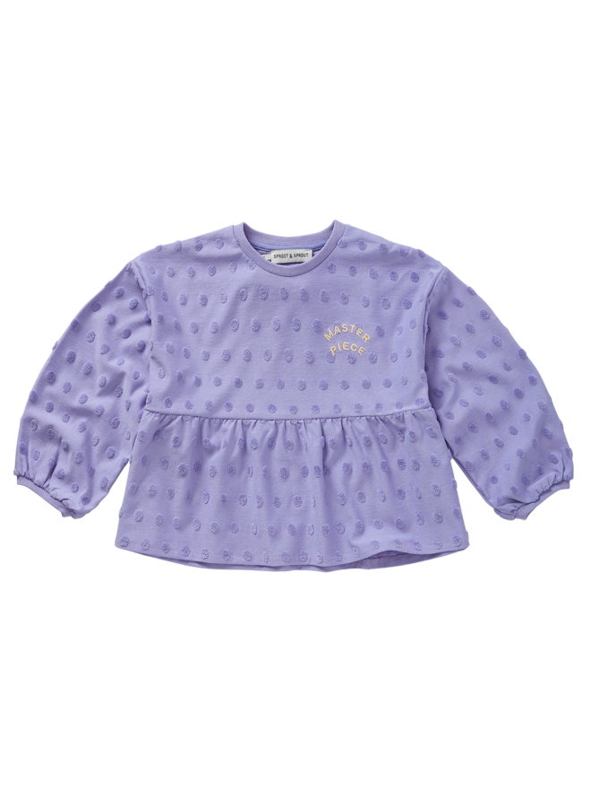 Sproet & Sprout - T-shirt girls boxy peplum - Crayon cloud