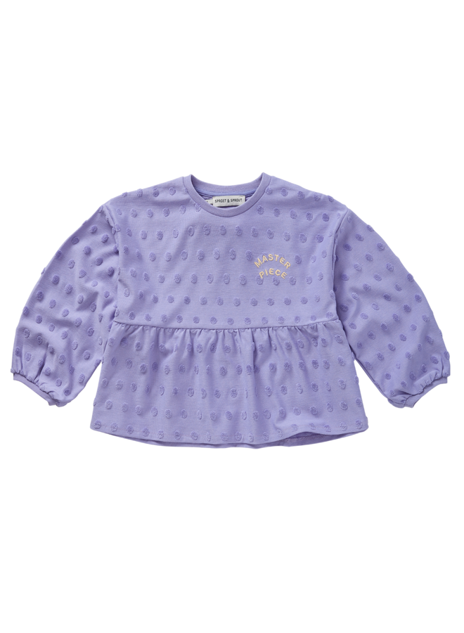 T-shirt girls boxy peplum - Crayon cloud