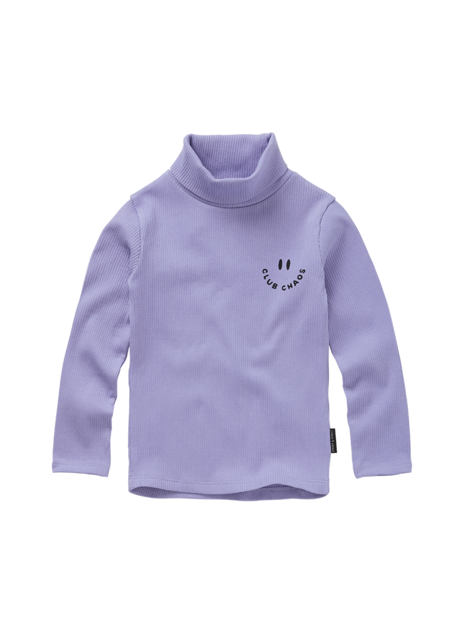 Sproet & Sprout - Rib turtle neck purple - Crayon cloud