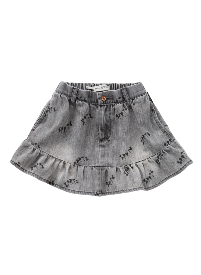 Grey denim skirt - Grey denim