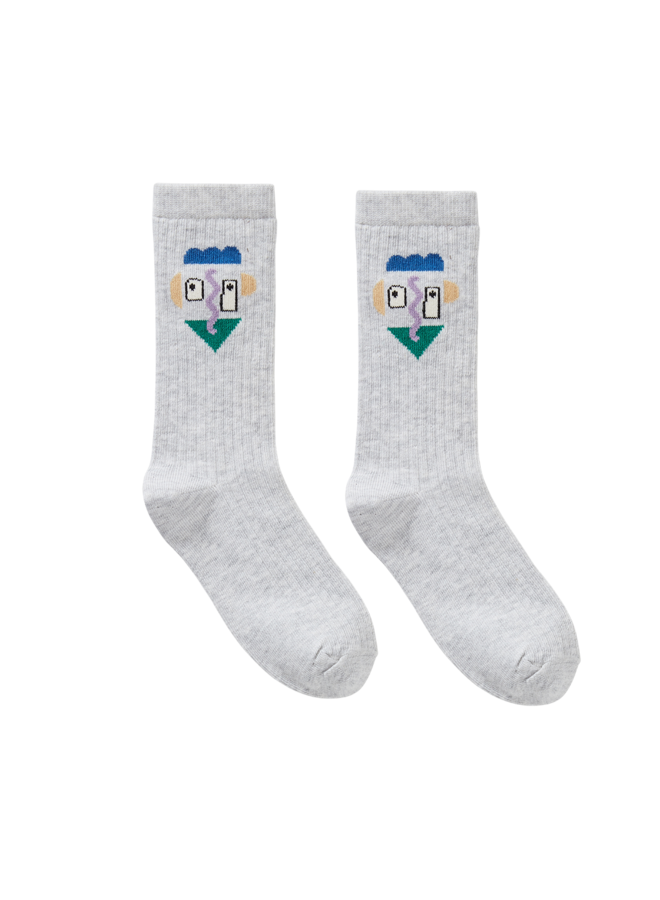 Sproet & Sprout - Socks self potrait - Grey melee