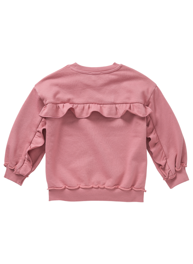 Sproet & Sprout - Sweatshirt ruffles back - Painters blush