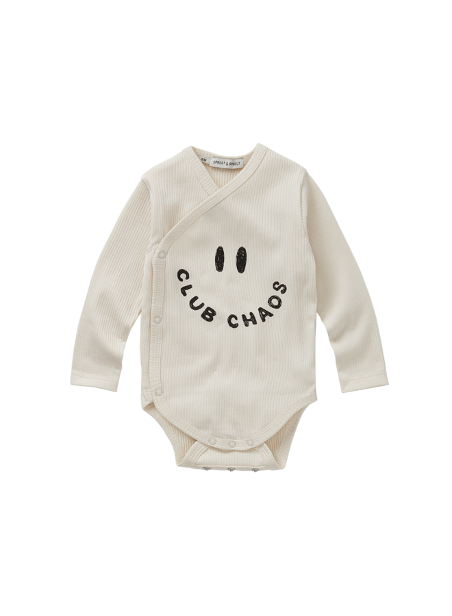 Rib romper club chaos - Ivory