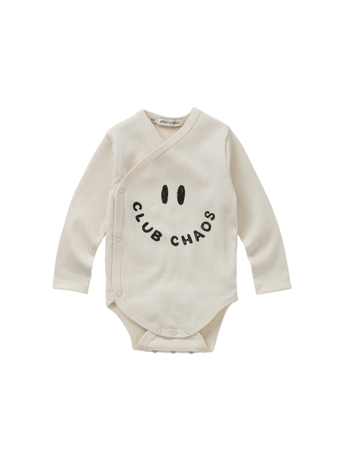 Sproet & Sprout - Rib romper club chaos - Ivory