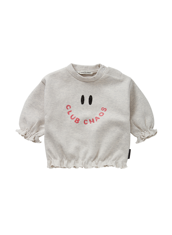 Sproet & Sprout - Baby girls top club chaos - Ivory melee