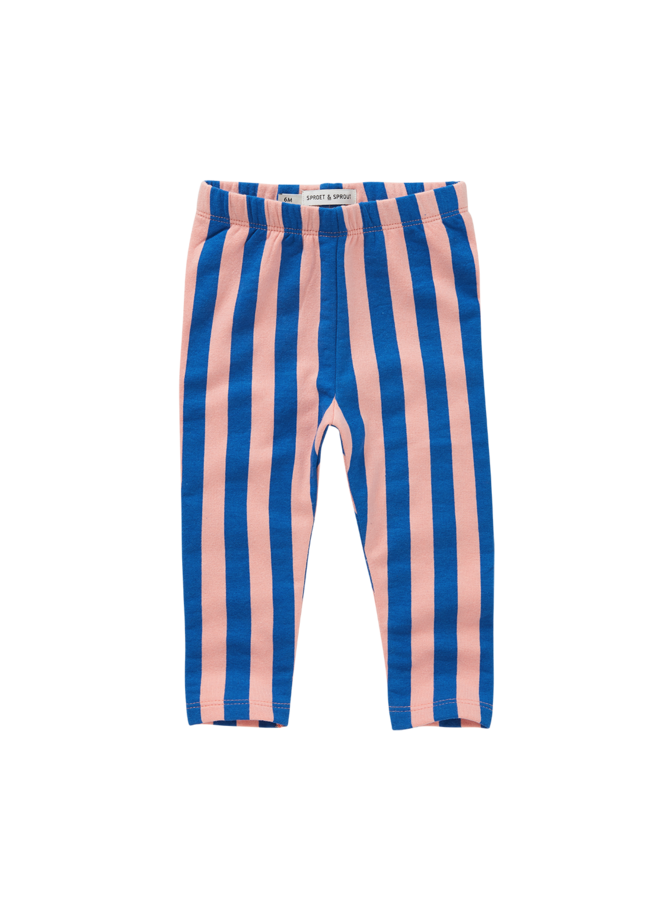 Sproet & Sprout - Winter legging blue pink stripe - Blueprint