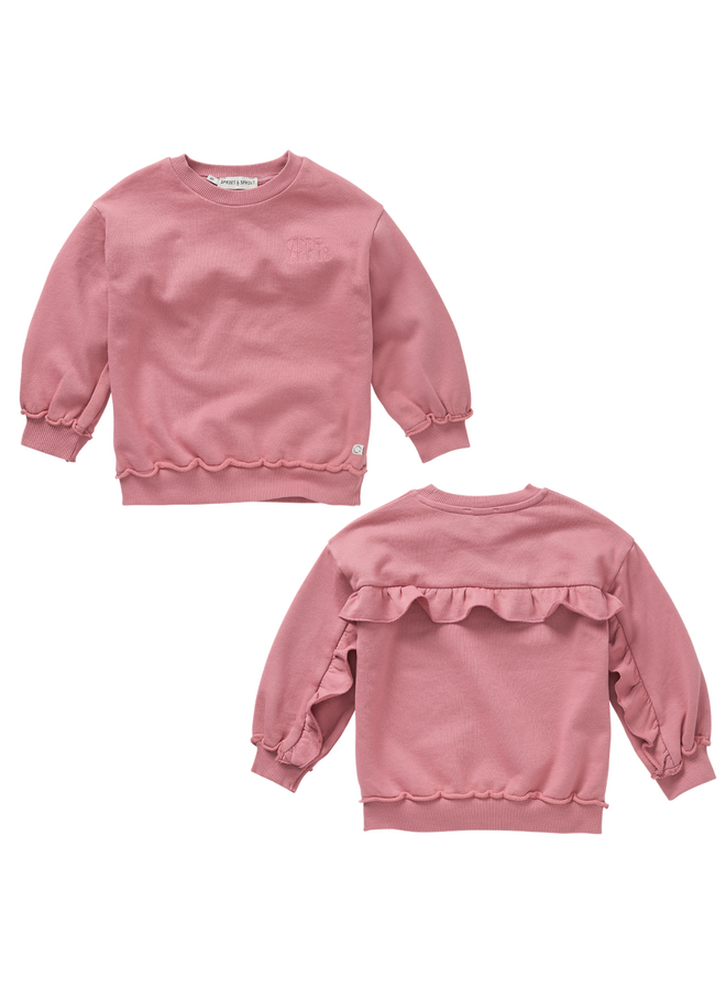Sproet & Sprout - Sweatshirt ruffles back - Painters blush