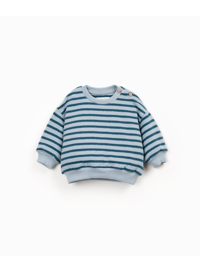 Play Up Mini - Striped jersey sweater - Cyanotype