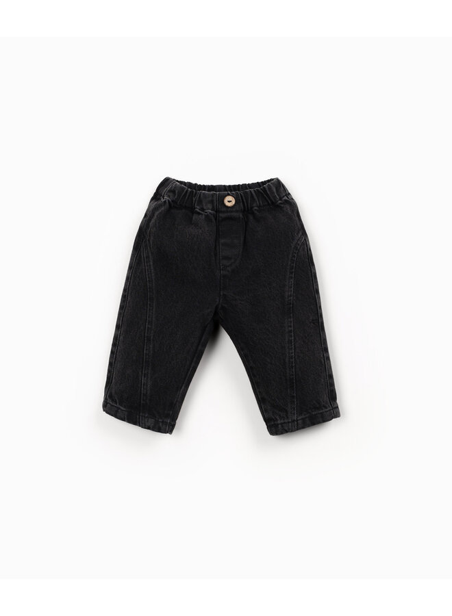 Play Up Mini - Denim trousers PA01 - Black denim
