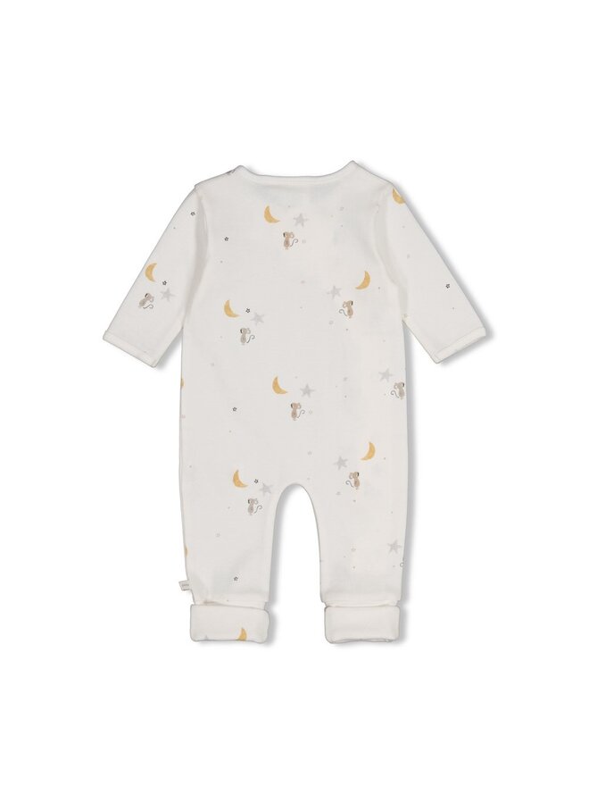 Feetje babykleding - Pak omslagvoet AOP - Over the moon for you - Offwhite