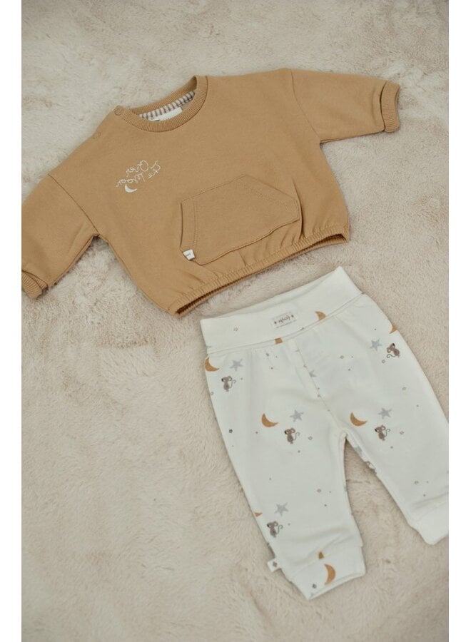 Feetje babykleding - Sweater boxy oversized - Over the moon for you - Okergeel