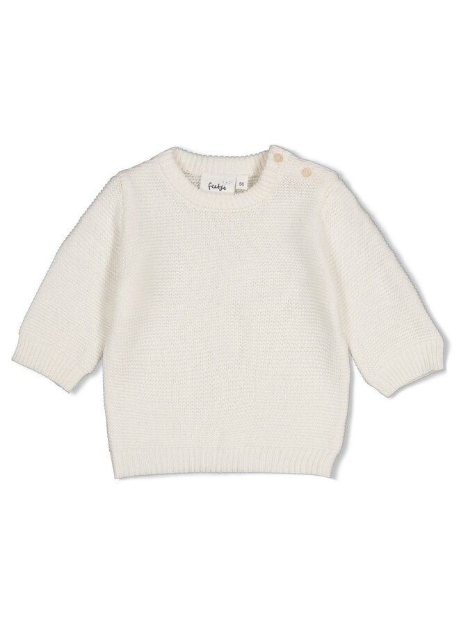 Sweater gebreid - Over the moon for you - Offwhite