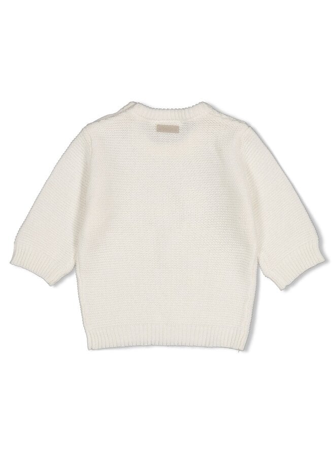 Feetje babykleding - Sweater gebreid - Over the moon for you - Offwhite