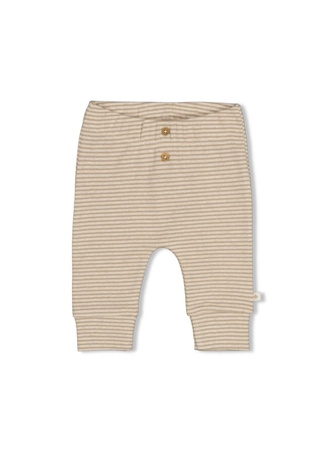 Broek rib met streep - Over the moon for you - Taupe