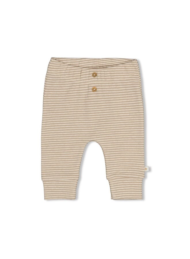 Feetje babykleding - Broek rib met streep - Over the moon for you - Taupe