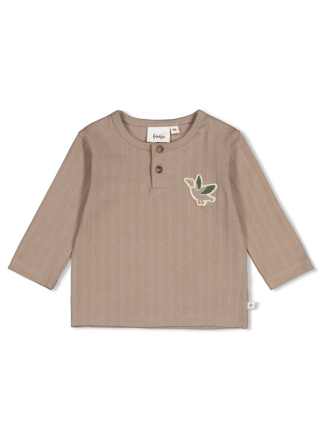 Longsleeve rib - Wiggle and waddle - Grijs
