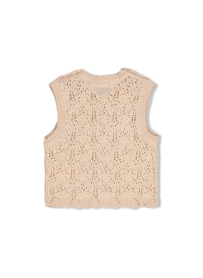 Feetje babykleding - Spencer gebreid - Lucky bloombird - Offwhite