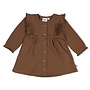 Feetje babykleding - Jurk pointelle rib AOP - Lucky bloombird - Bruin